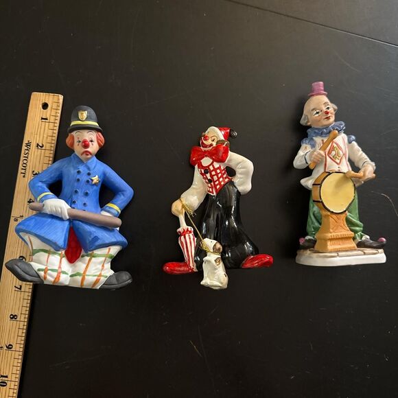 Set of 3 vintage clown figurines - Picture 6 of 8